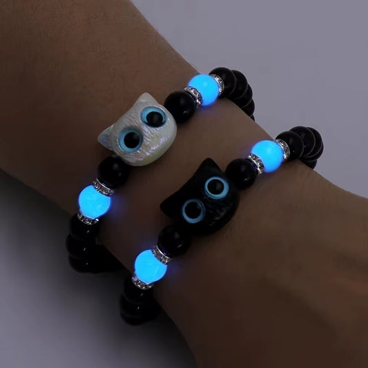 Glow Cat Couple Bracelets – Matching Set